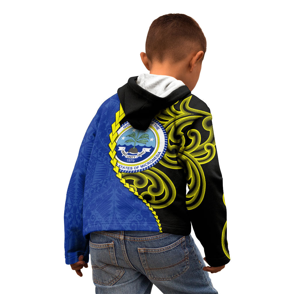 Federated States Of Micronesia FSM Kid Hoodie Pacific Islander Tribal Swirl Geometric Pattern TS04 - Polynesian Pride