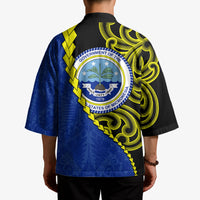 Federated States Of Micronesia FSM Kimono Pacific Islander Tribal Swirl Geometric Pattern TS04 - Polynesian Pride