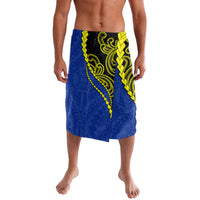 Federated States Of Micronesia FSM Lavalava Pacific Islander Tribal Swirl Geometric Pattern TS04 Black Blue - Polynesian Pride