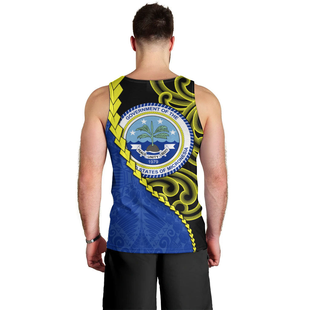 Federated States Of Micronesia FSM Men Tank Top Pacific Islander Tribal Swirl Geometric Pattern TS04 - Polynesian Pride