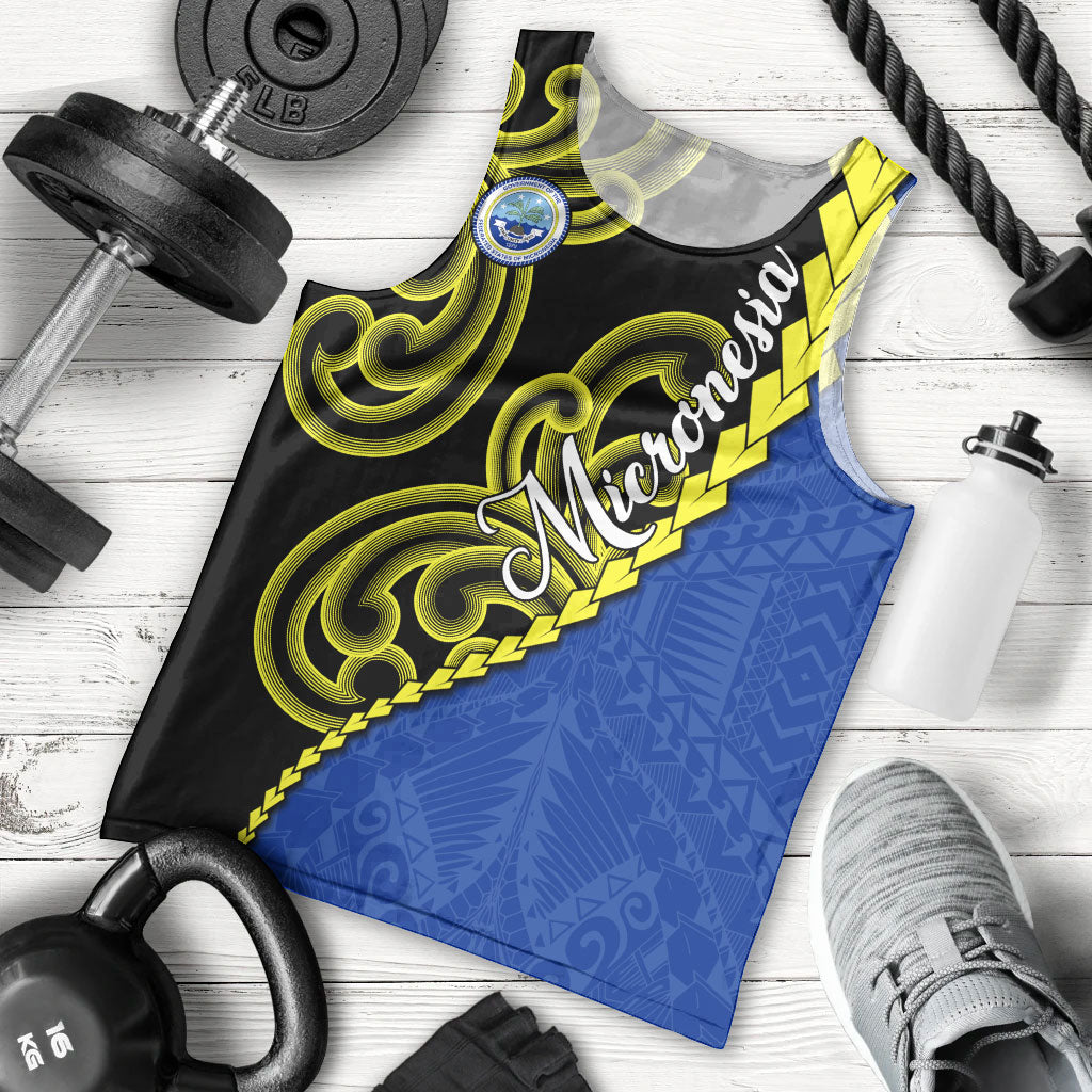 Federated States Of Micronesia FSM Men Tank Top Pacific Islander Tribal Swirl Geometric Pattern TS04 - Polynesian Pride