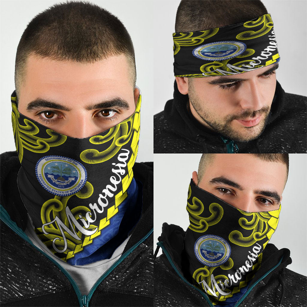 Federated States Of Micronesia FSM Neck Gaiter Pacific Islander Tribal Swirl Geometric Pattern TS04 - Polynesian Pride