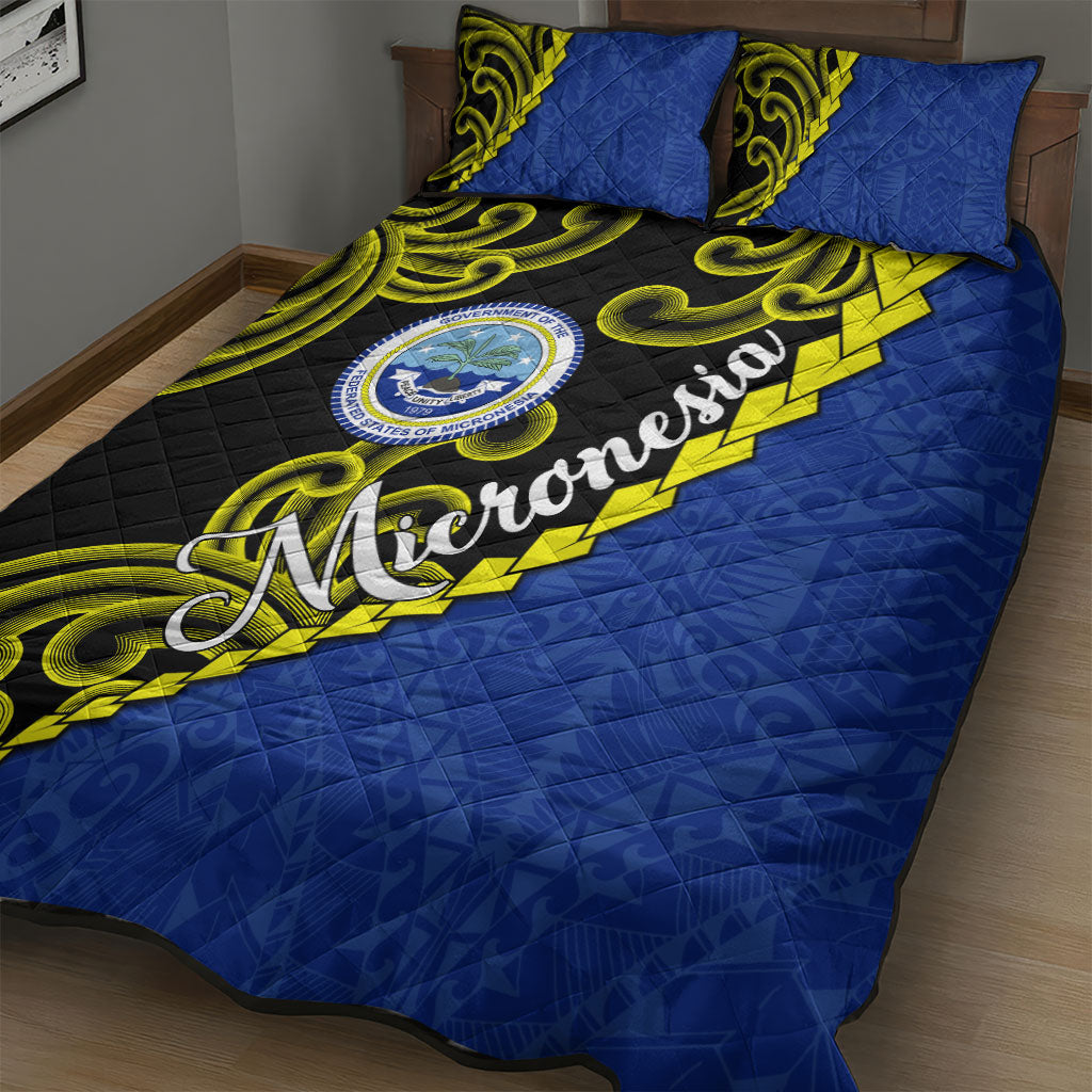 Federated States Of Micronesia FSM Quilt Bed Set Pacific Islander Tribal Swirl Geometric Pattern TS04 - Polynesian Pride
