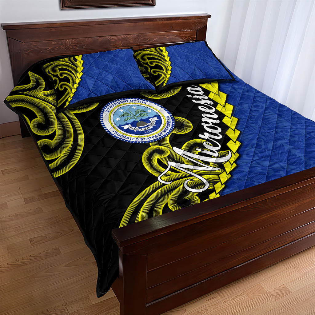 Federated States Of Micronesia FSM Quilt Bed Set Pacific Islander Tribal Swirl Geometric Pattern TS04 - Polynesian Pride