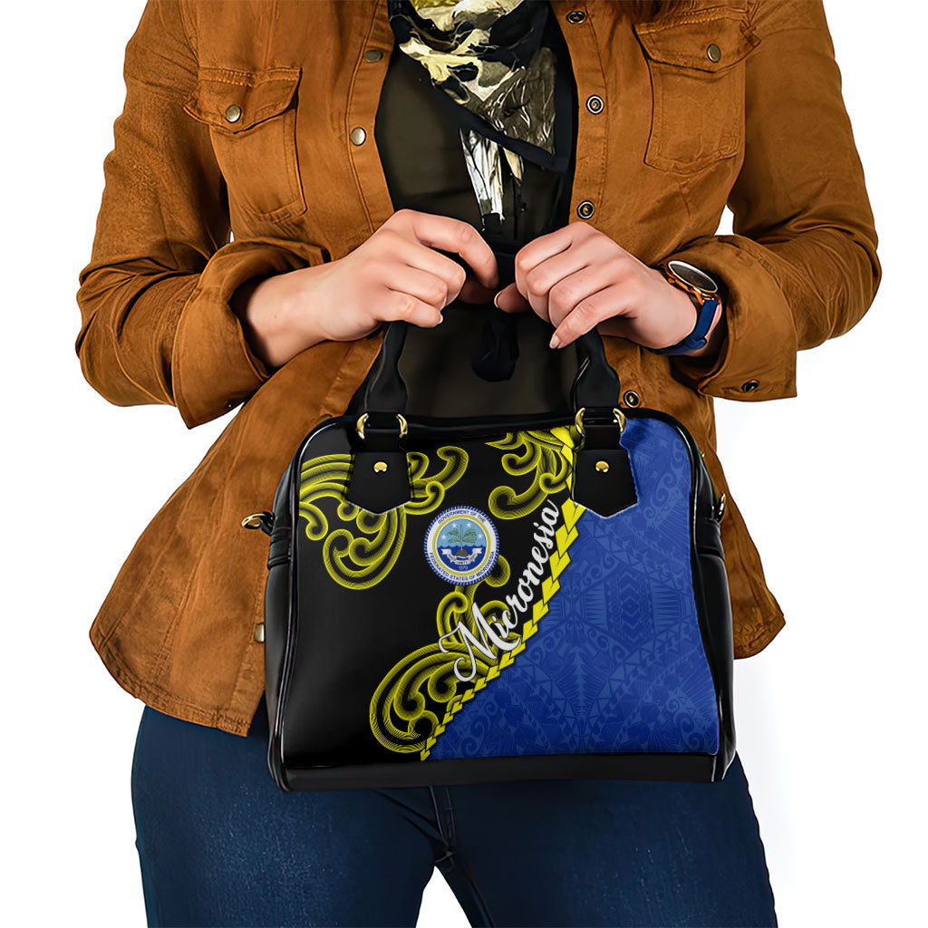 Federated States Of Micronesia FSM Shoulder Handbag Pacific Islander Tribal Swirl Geometric Pattern TS04 - Polynesian Pride