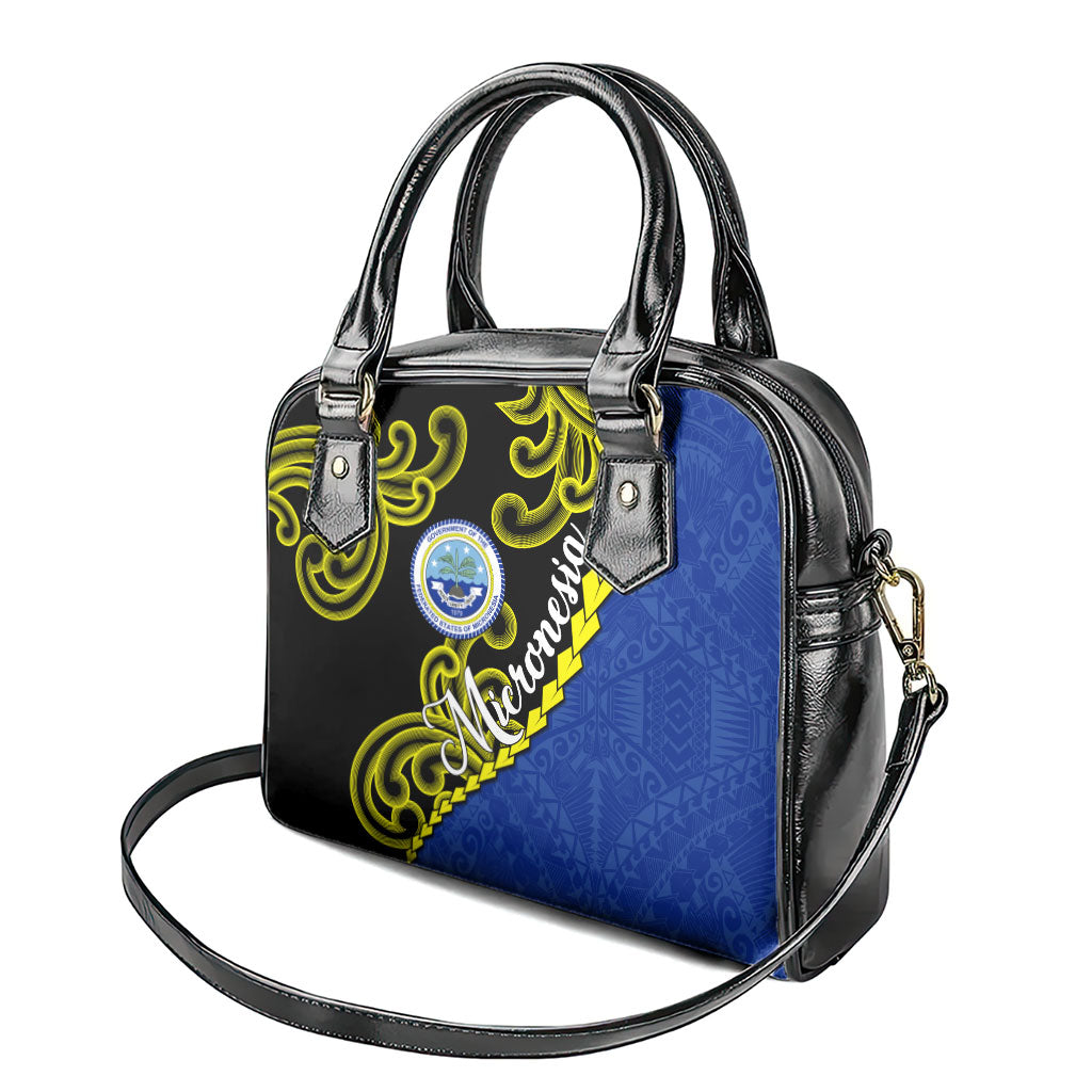 Federated States Of Micronesia FSM Shoulder Handbag Pacific Islander Tribal Swirl Geometric Pattern TS04 - Polynesian Pride