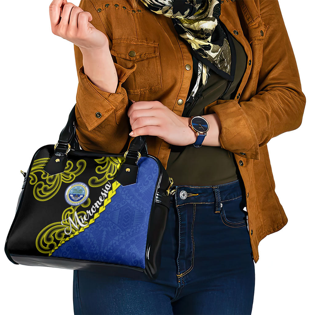 Federated States Of Micronesia FSM Shoulder Handbag Pacific Islander Tribal Swirl Geometric Pattern TS04 - Polynesian Pride