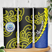 Federated States Of Micronesia FSM Skinny Tumbler Pacific Islander Tribal Swirl Geometric Pattern TS04 - Polynesian Pride