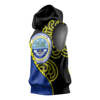 Federated States Of Micronesia FSM Sleeveless Hoodie Pacific Islander Tribal Swirl Geometric Pattern TS04 - Polynesian Pride