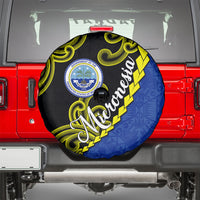 Federated States Of Micronesia FSM Spare Tire Cover Pacific Islander Tribal Swirl Geometric Pattern TS04 - Polynesian Pride