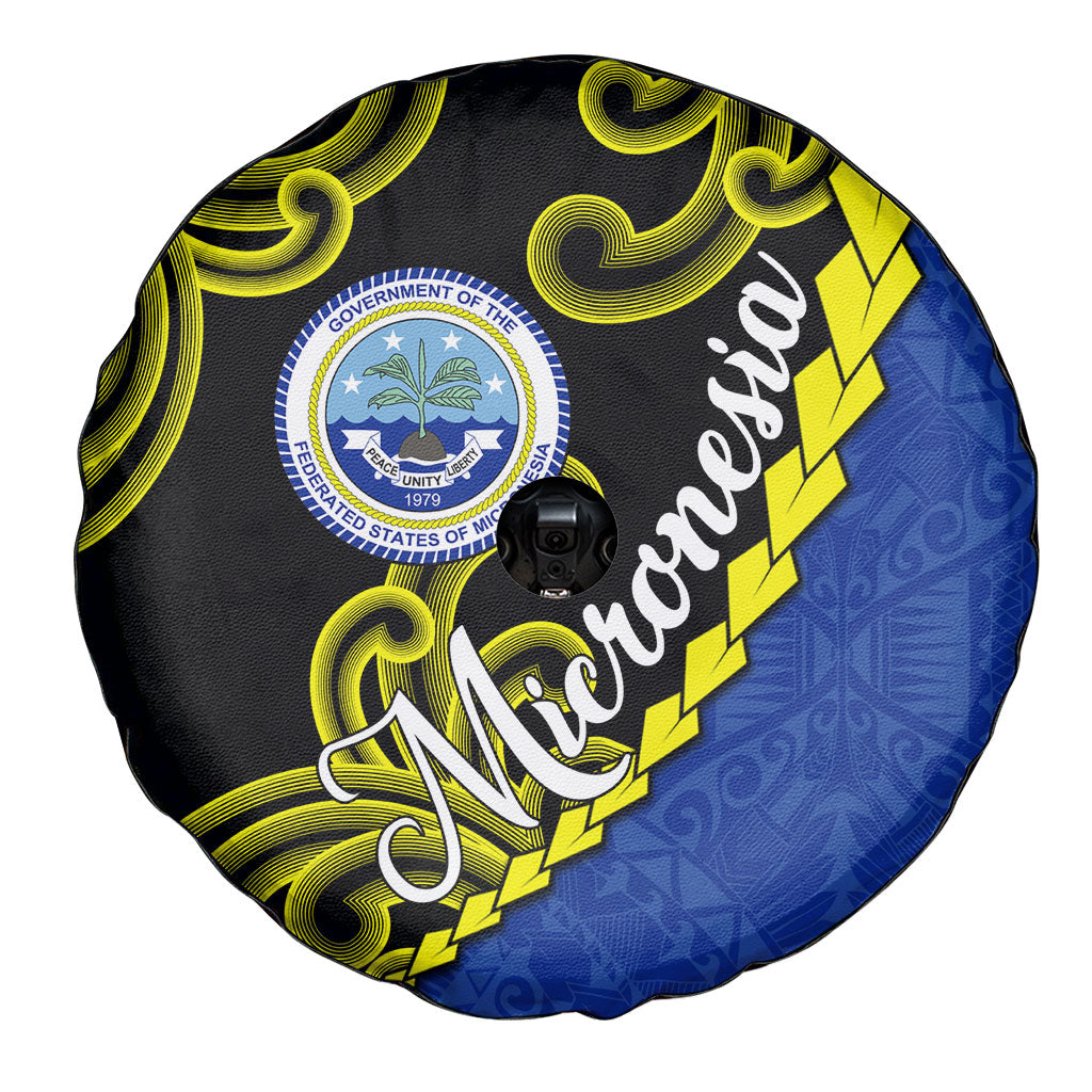 Federated States Of Micronesia FSM Spare Tire Cover Pacific Islander Tribal Swirl Geometric Pattern TS04 - Polynesian Pride