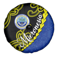 Federated States Of Micronesia FSM Spare Tire Cover Pacific Islander Tribal Swirl Geometric Pattern TS04 - Polynesian Pride