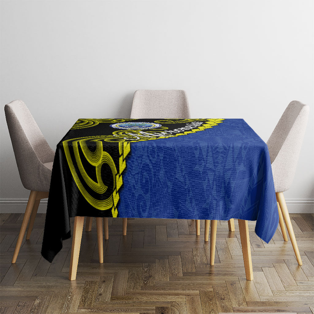 Federated States Of Micronesia FSM Tablecloth Pacific Islander Tribal Swirl Geometric Pattern TS04 - Polynesian Pride