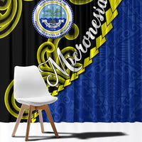 Federated States Of Micronesia FSM Window Curtain Pacific Islander Tribal Swirl Geometric Pattern TS04 - Polynesian Pride