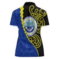 Federated States Of Micronesia FSM Women Polo Shirt Pacific Islander Tribal Swirl Geometric Pattern TS04 - Polynesian Pride
