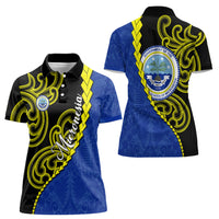 Federated States Of Micronesia FSM Women Polo Shirt Pacific Islander Tribal Swirl Geometric Pattern TS04 - Polynesian Pride