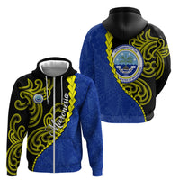 Federated States Of Micronesia FSM Zip Hoodie Pacific Islander Tribal Swirl Geometric Pattern TS04 - Polynesian Pride