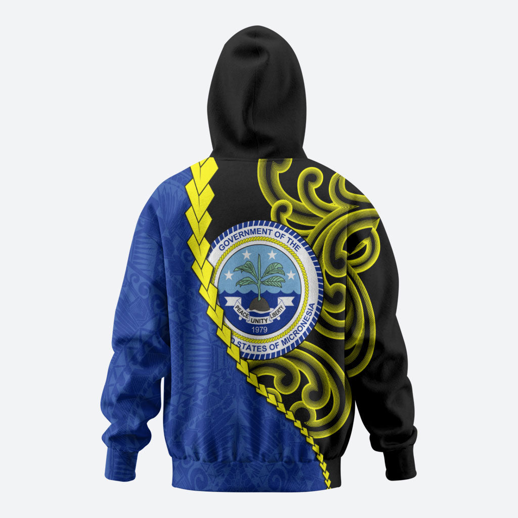 Federated States Of Micronesia FSM Zip Hoodie Pacific Islander Tribal Swirl Geometric Pattern TS04 - Polynesian Pride