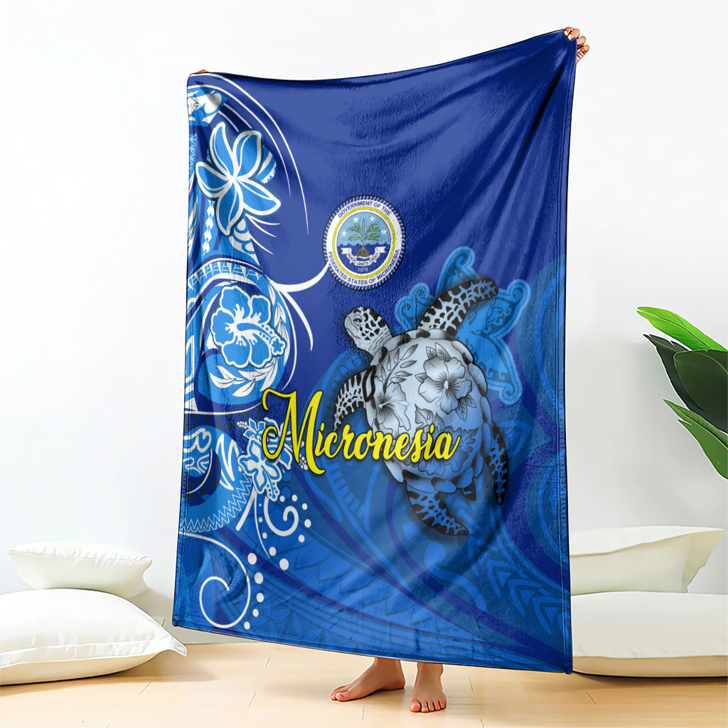 Micronesia Sea Turtle Blanket Federated States Of Micronesia Tribal Floral Pattern TS04 - Polynesian Pride