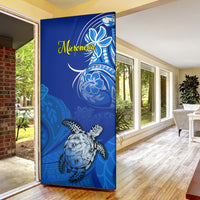Micronesia Sea Turtle Door Cover Federated States Of Micronesia Tribal Floral Pattern TS04 - Polynesian Pride