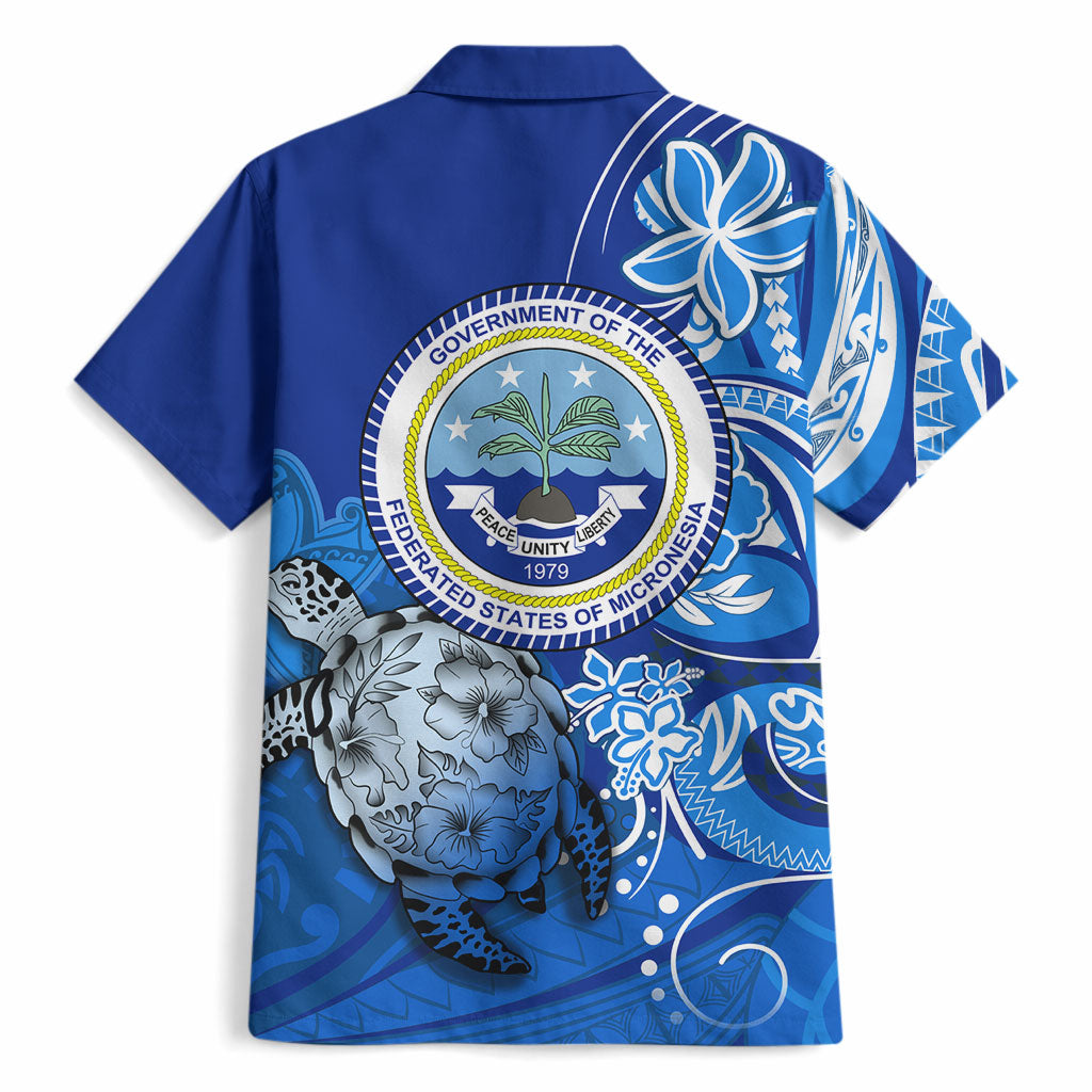 Micronesia Sea Turtle Hawaiian Shirt Federated States Of Micronesia Tribal Floral Pattern TS04 - Polynesian Pride