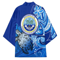 Micronesia Sea Turtle Kimono Federated States Of Micronesia Tribal Floral Pattern TS04 - Polynesian Pride