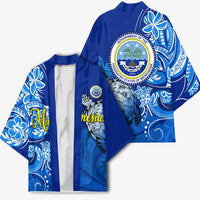 Micronesia Sea Turtle Kimono Federated States Of Micronesia Tribal Floral Pattern TS04 - Polynesian Pride