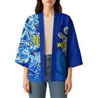 Micronesia Sea Turtle Kimono Federated States Of Micronesia Tribal Floral Pattern TS04 - Polynesian Pride