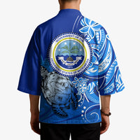 Micronesia Sea Turtle Kimono Federated States Of Micronesia Tribal Floral Pattern TS04 - Polynesian Pride