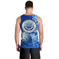 Micronesia Sea Turtle Men Tank Top Federated States Of Micronesia Tribal Floral Pattern TS04 - Polynesian Pride