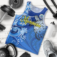 Micronesia Sea Turtle Men Tank Top Federated States Of Micronesia Tribal Floral Pattern TS04 - Polynesian Pride