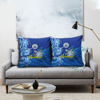 Micronesia Sea Turtle Pillow Cover Federated States Of Micronesia Tribal Floral Pattern TS04 - Polynesian Pride