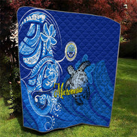 Micronesia Sea Turtle Quilt Federated States Of Micronesia Tribal Floral Pattern TS04 - Polynesian Pride
