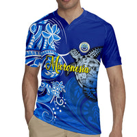 Micronesia Sea Turtle Rugby Jersey Federated States Of Micronesia Tribal Floral Pattern TS04 - Polynesian Pride