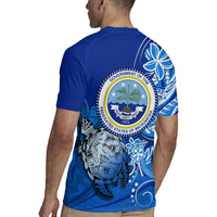 Micronesia Sea Turtle Rugby Jersey Federated States Of Micronesia Tribal Floral Pattern TS04 - Polynesian Pride