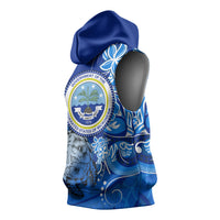 Micronesia Sea Turtle Sleeveless Hoodie Federated States Of Micronesia Tribal Floral Pattern TS04 - Polynesian Pride