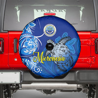 Micronesia Sea Turtle Spare Tire Cover Federated States Of Micronesia Tribal Floral Pattern TS04 - Polynesian Pride