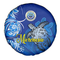 Micronesia Sea Turtle Spare Tire Cover Federated States Of Micronesia Tribal Floral Pattern TS04 - Polynesian Pride