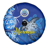 Micronesia Sea Turtle Spare Tire Cover Federated States Of Micronesia Tribal Floral Pattern TS04 - Polynesian Pride