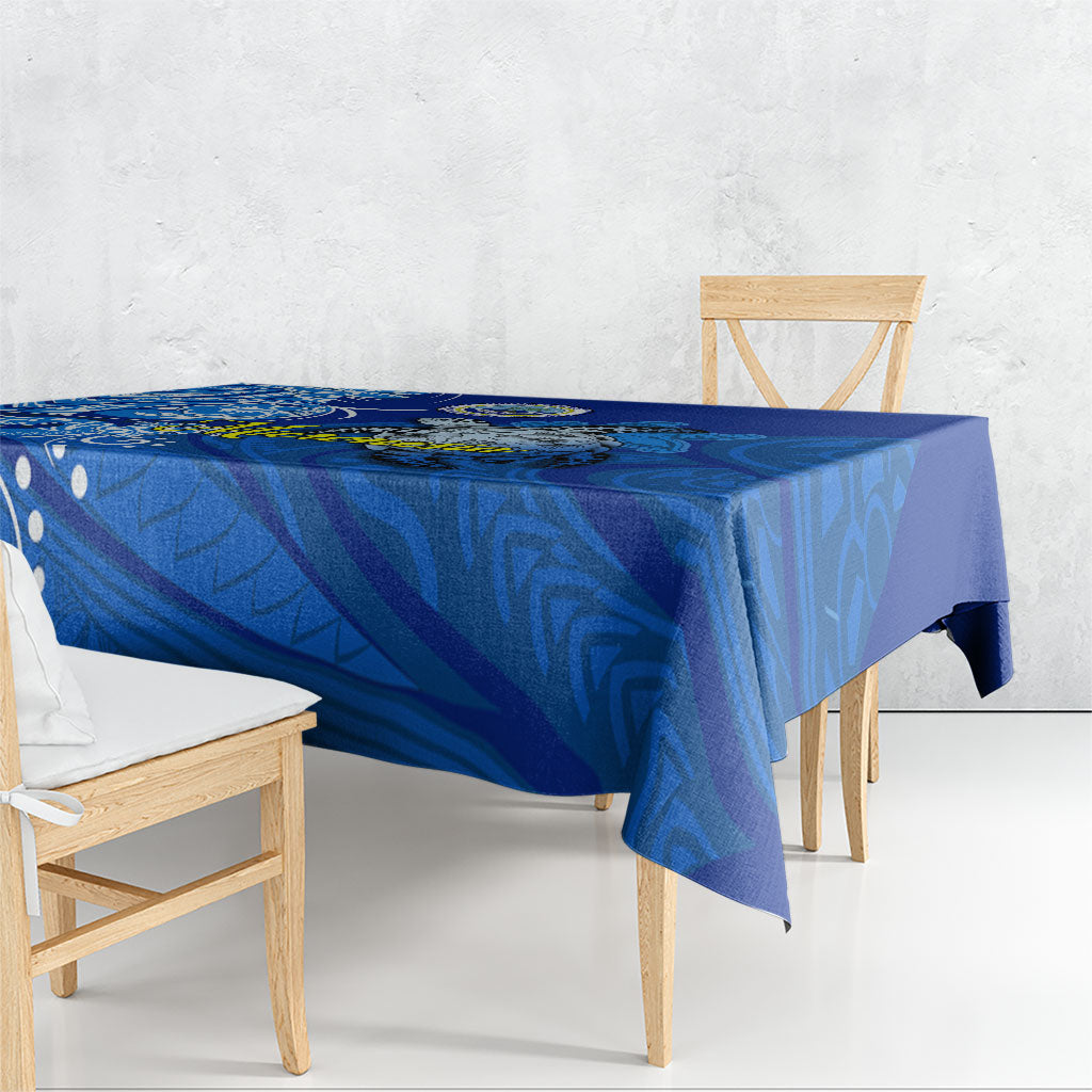 Micronesia Sea Turtle Tablecloth Federated States Of Micronesia Tribal Floral Pattern TS04 - Polynesian Pride