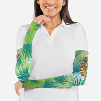 Personalized Polynesia 50th Birthday Arm Sleeves Vintage Hawaiian Floral Ukulele Tropical Sunset Art TS04 - Polynesian Pride