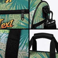 Personalized Polynesia 50th Birthday Duffle Bag Vintage Hawaiian Floral Ukulele Tropical Sunset Art TS04 - Polynesian Pride
