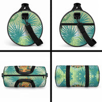 Personalized Polynesia 50th Birthday Duffle Bag Vintage Hawaiian Floral Ukulele Tropical Sunset Art TS04 - Polynesian Pride