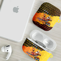 Tropical Christmas In July Santa Claus AirPods Case Festive Hawaiian With Beach Reindeer Sleigh TS04 - Polynesian Pride