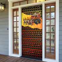 Tropical Christmas In July Santa Claus Door Cover Festive Hawaiian With Beach Reindeer Sleigh TS04 - Polynesian Pride