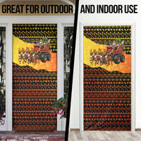 Tropical Christmas In July Santa Claus Door Cover Festive Hawaiian With Beach Reindeer Sleigh TS04 - Polynesian Pride