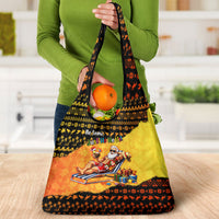 Tropical Christmas In July Santa Claus Grocery Bag Festive Hawaiian With Beach Reindeer Sleigh TS04 - Polynesian Pride