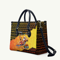 Tropical Christmas In July Santa Claus Leather Bag Festive Hawaiian With Beach Reindeer Sleigh
