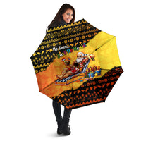 Tropical Christmas In July Santa Claus Umbrella Festive Hawaiian With Beach Reindeer Sleigh