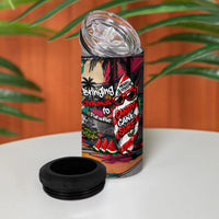 Tropical Christmas In July Candy Cane Surf 4 in 1 Can Cooler Tumbler Vibrant Street Art Beach Graffiti Graphic TS04 - Polynesian Pride